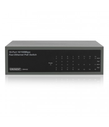 16-Port 10/100Mbps Switch, 8 PoE ports