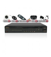 Camera Surveillance Kit with recorder and 2 Mini Dome Cameras